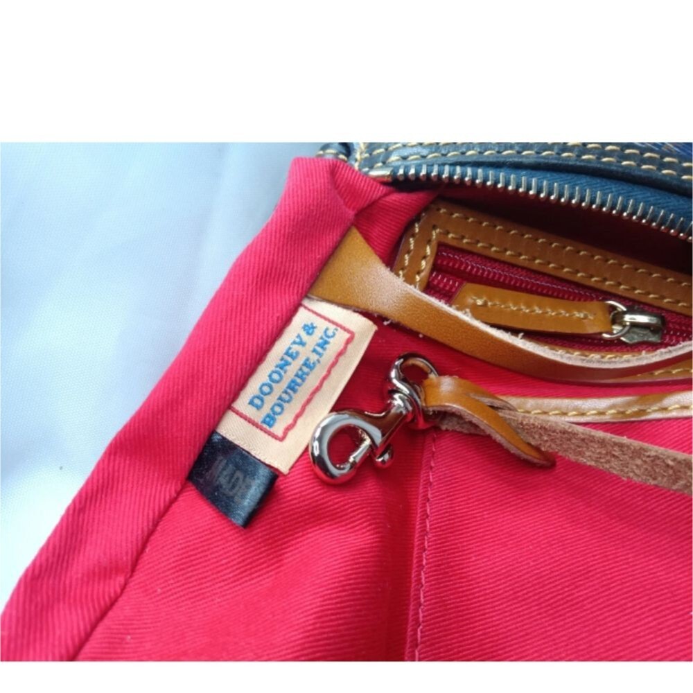 Dooney & Bourke DB75 Signature  Hobo Bag Purple & Brown Shoulder Bag - Picture 7 of 11